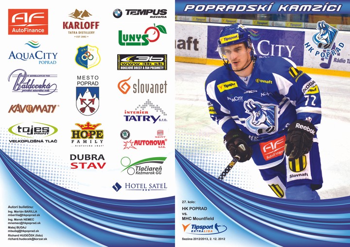 Popradskí kamzíci - MHC Mountfield